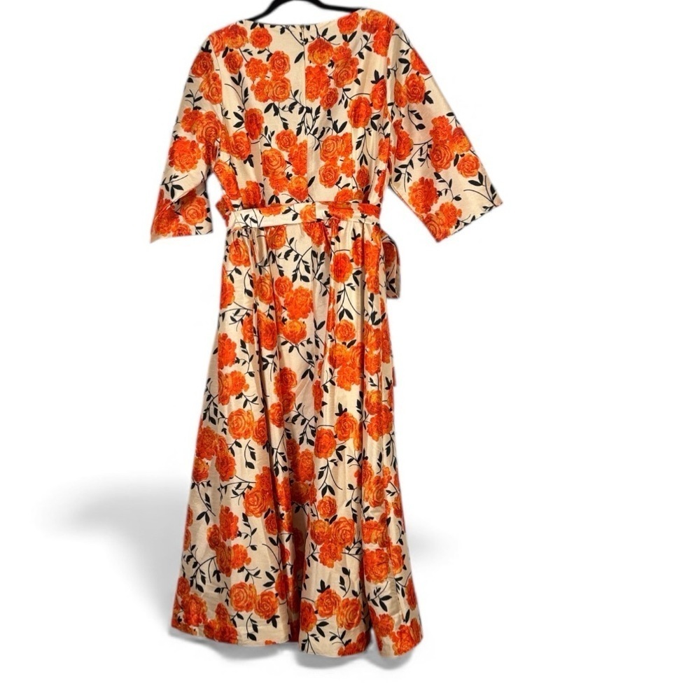 WAYWARD FANCIES eShakti Print Midi Wrap Dress size 1X - Picture 4 of 7